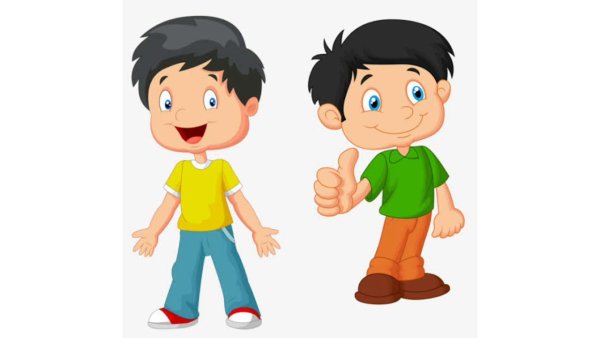 Мальчик на прозрачном фоне