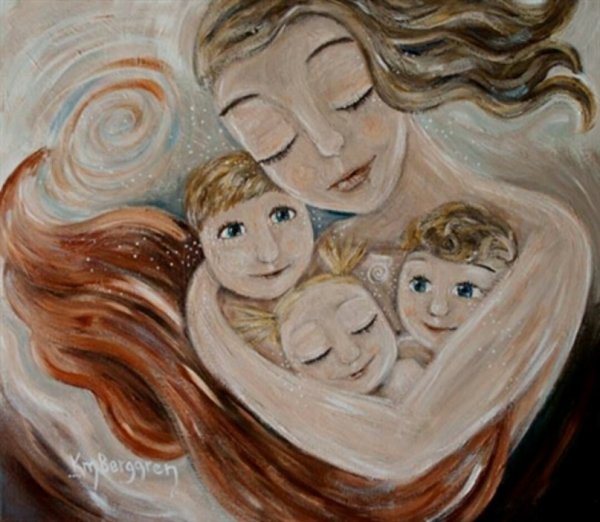 Нарисовать многодетную маму