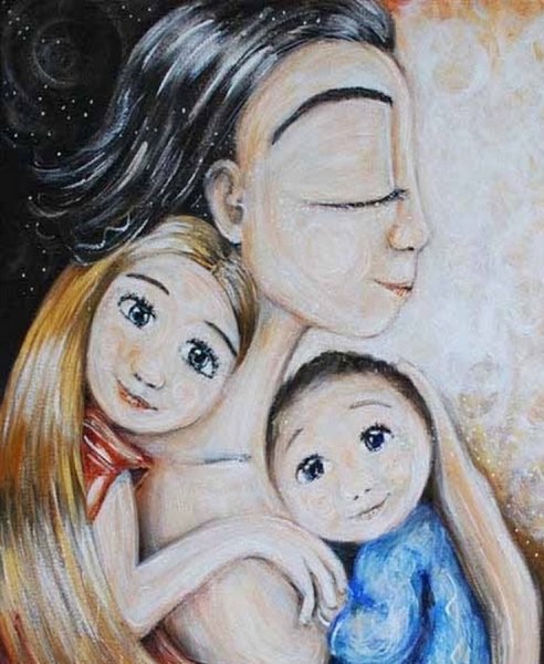 Кэти Берггрен картины мама с детьми