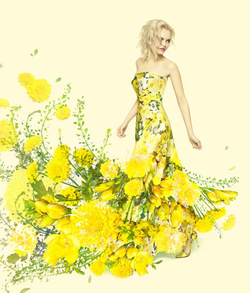 Девушка в желтой шляпе картина