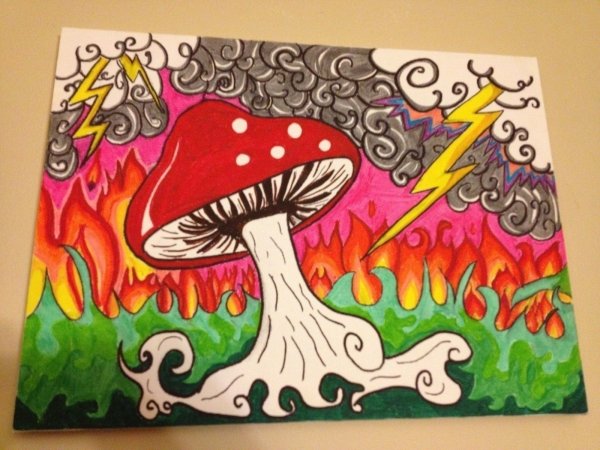 Рисование фломастерами животных