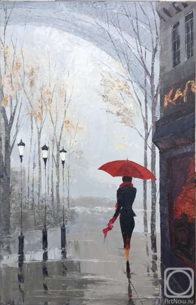 Женщина под зонтом