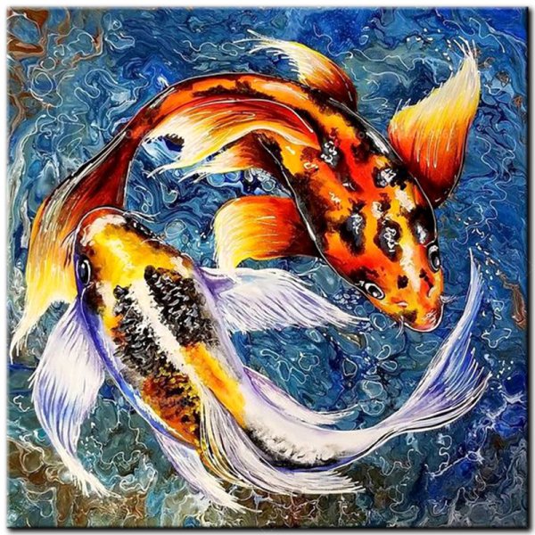 Японский Карп кои золотой