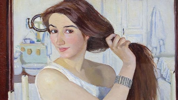 Зинаида Серебрякова за туалетом