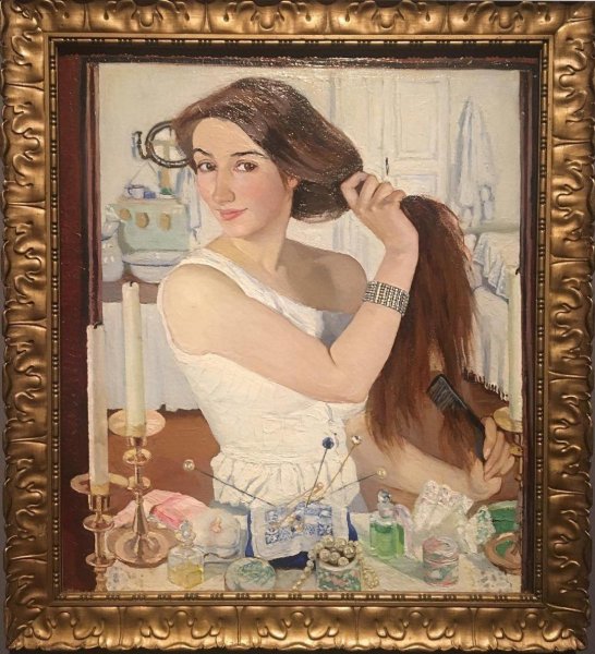 Серебрякова, «за туалетом», автопортрет, 1909