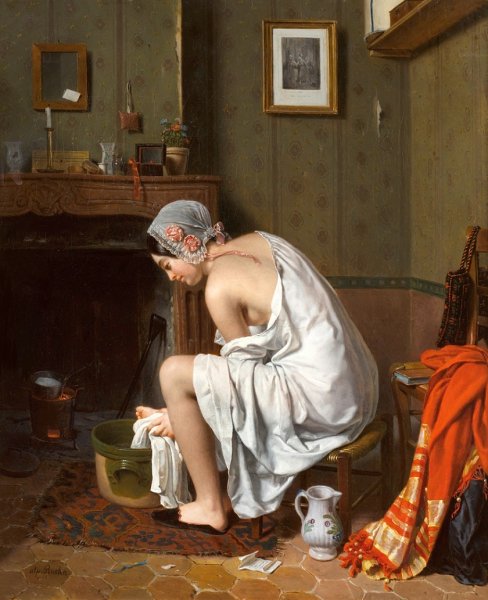 Отражение в зеркале живопись