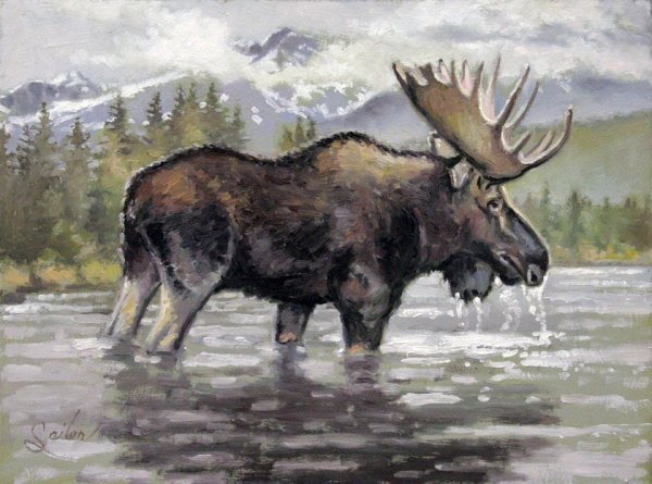 Красивый рисунок лося