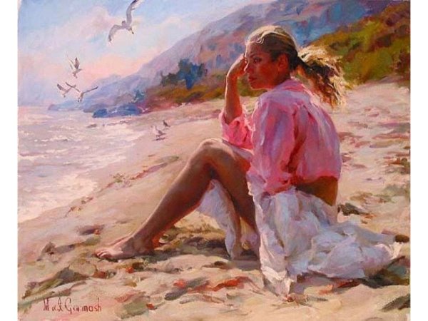 Живопись люди и море