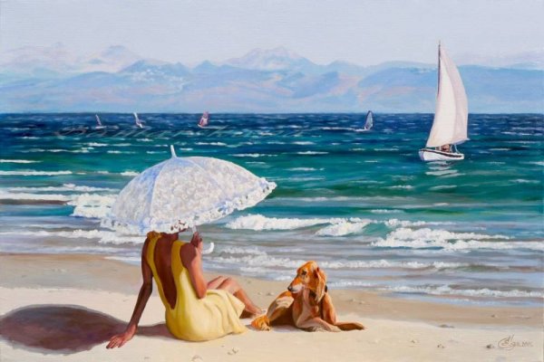 Alfred Stevens художник море