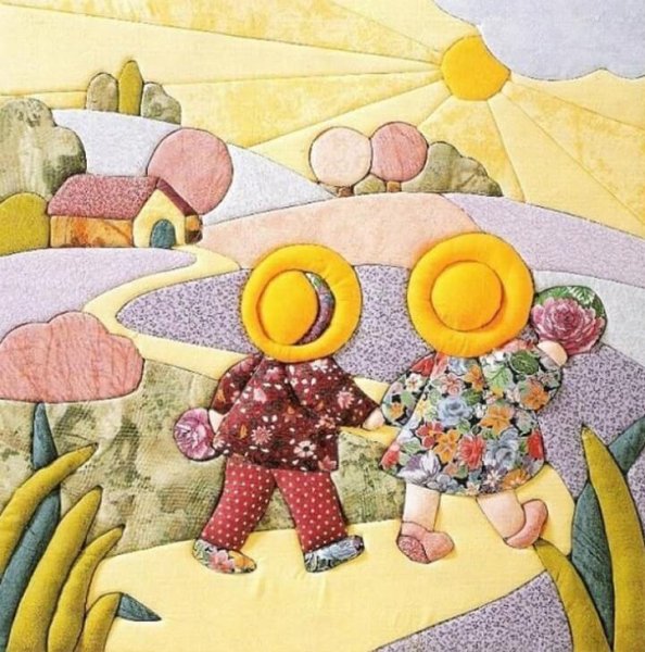 Техника кинусайга пэчворк