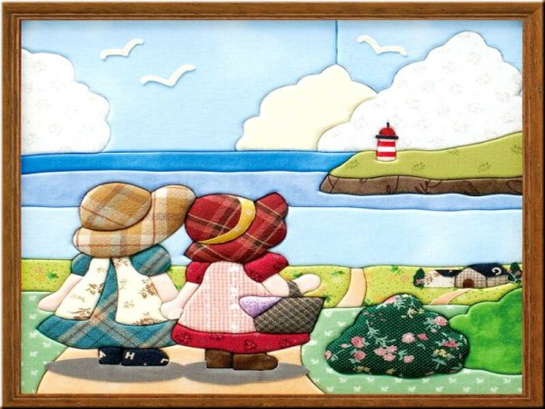 Японская техника кинусайга или пэчворк без иглы схемы