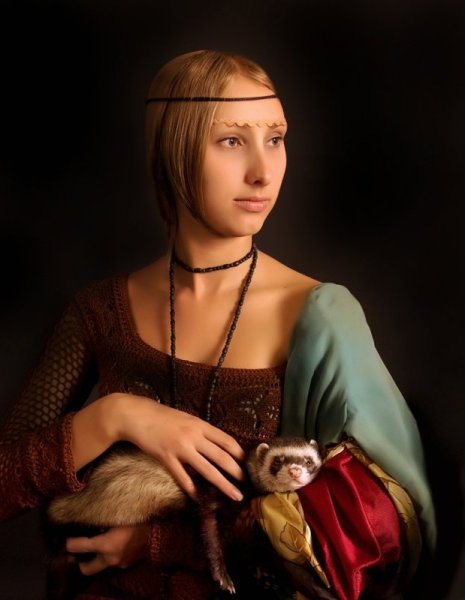 Леонардо да Винчи дама с горностаем