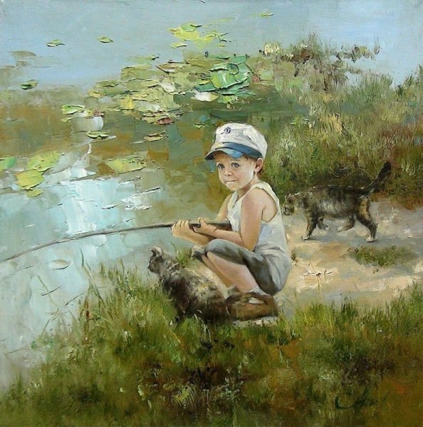 Владимир Гусев рыбаки живопись