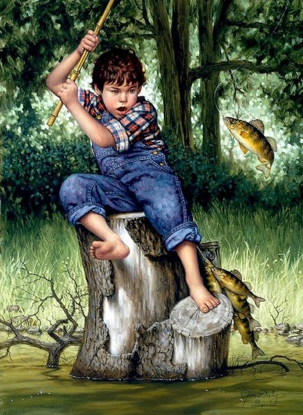 Рыбалка в живописи русских художников