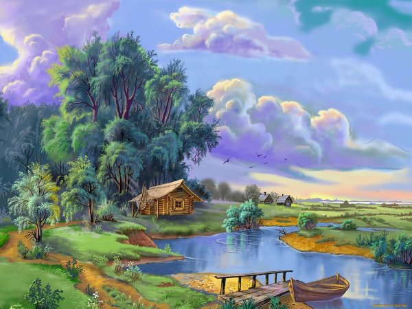 Летний пейзаж" Виктор Цыганов