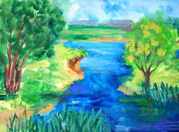 Осенний пейзаж для детей