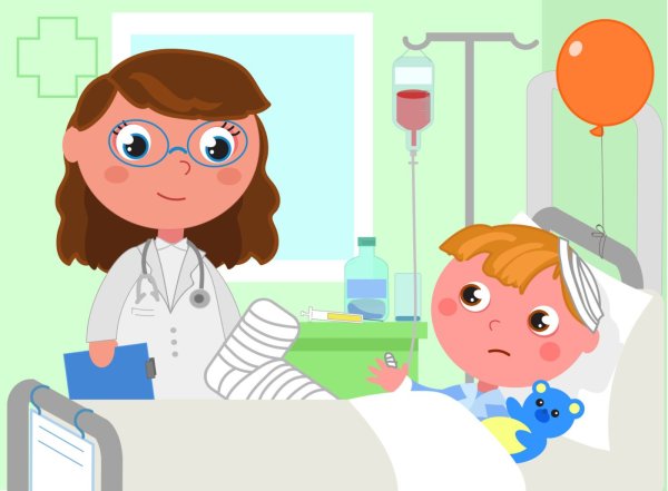 Детская больница иллюстрация