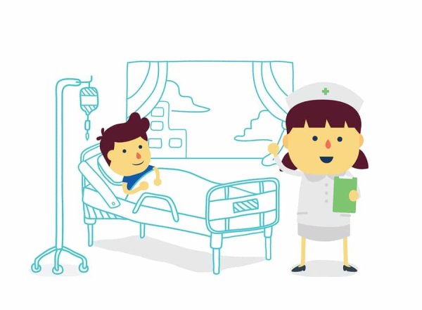 Детская больница иллюстрация