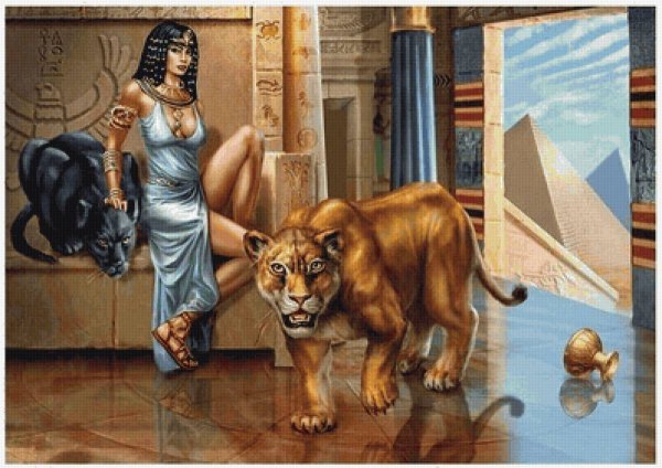 Клеопатра со львом