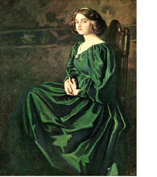 Дама в зеленом платье