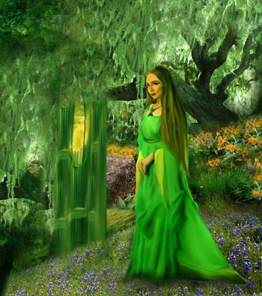 Зеленое платье весны