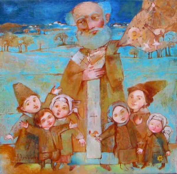 Святитель Николай наивная живопись