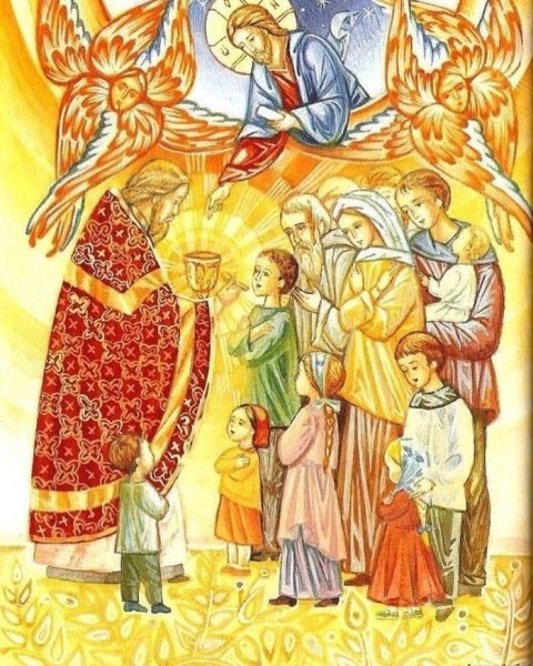 Преподобный причащение тайн