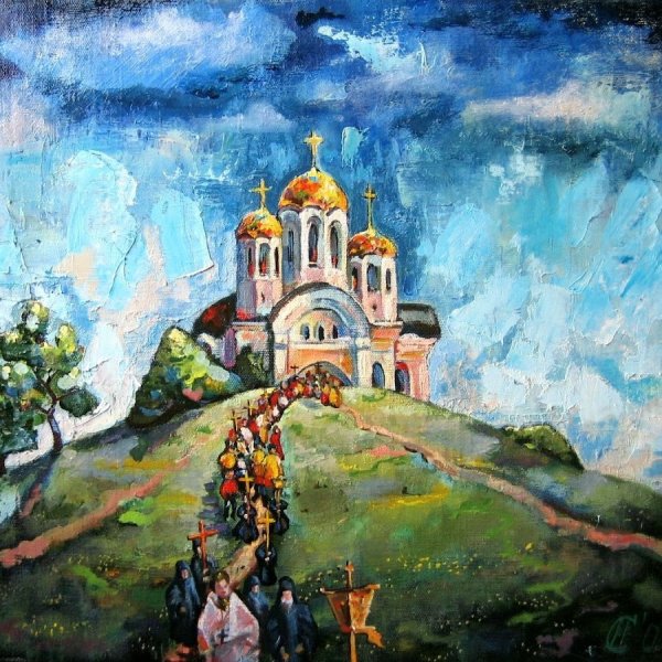 Русь Православие храм люди картины