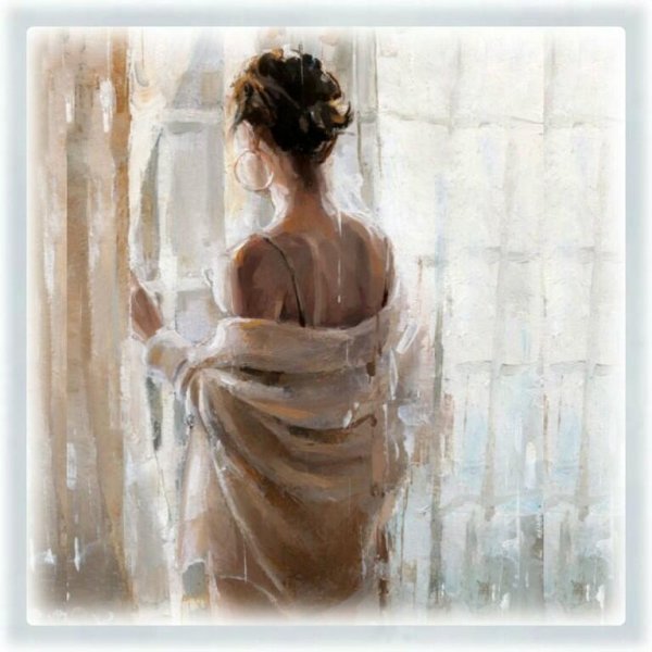 Картина женщина со спины