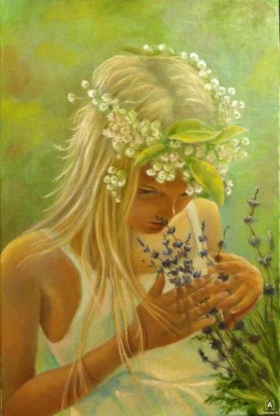 Венок а голову живопись