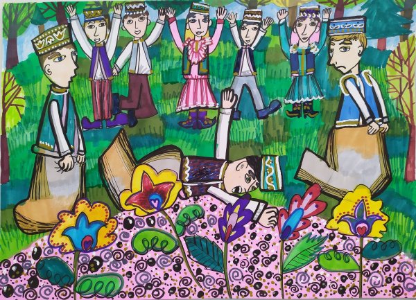 Праздник Сабантуй рисунок