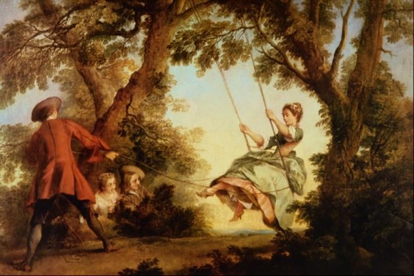 Девушка на качелях