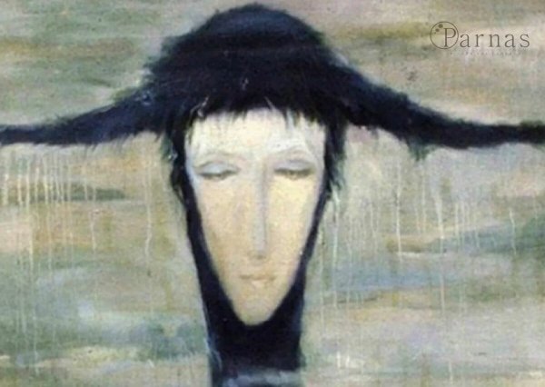 Девушка под дождем живопись