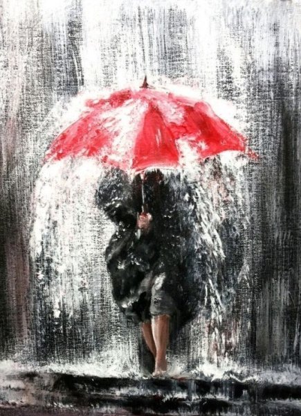 Под зонтом живопись