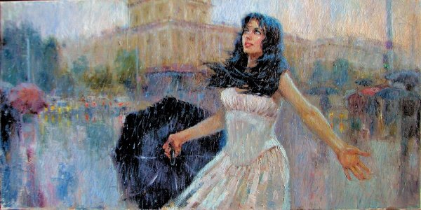 Девушка дождь