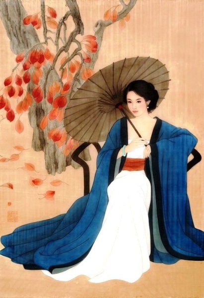 Япония девушки картина