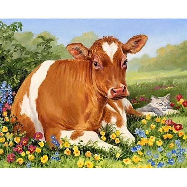 Коровки на лугу