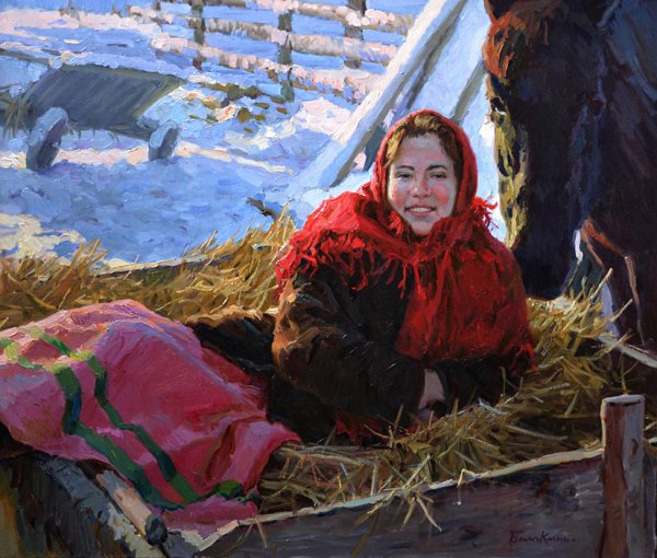 Художник Евгений Балакшин картины деревня