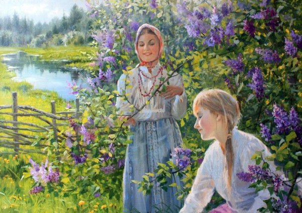 Художник Евгений Балакшин картины деревня