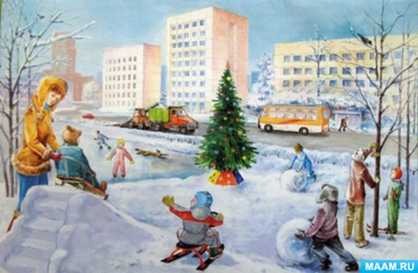 Зимний город для детей