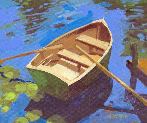 Картины с деревянными лодками