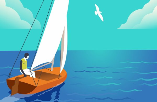 Лодка иллюстрация