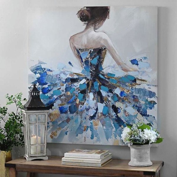 Картина балерина с поталью