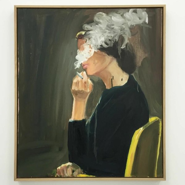 Картина девушка с сигаретой
