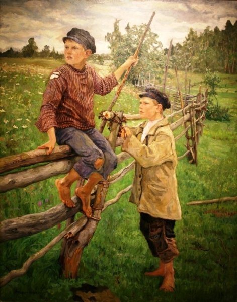 Богданов-Бельский дети в школе