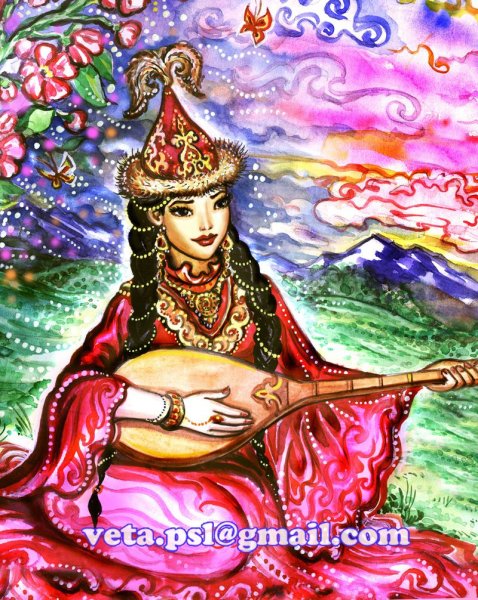 Девушка с домброй