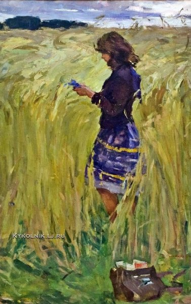Женщина в Васильках живопись