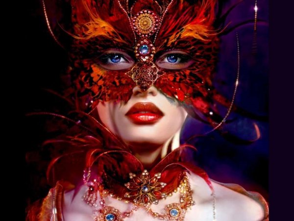 Девушка в маске