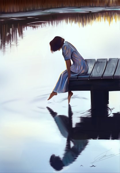 Девушка на мосту