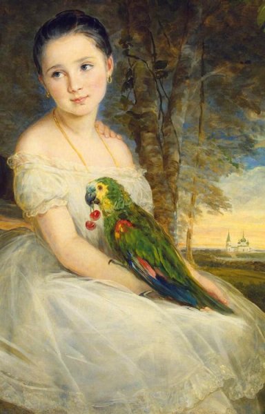 Портрет с попугаем
